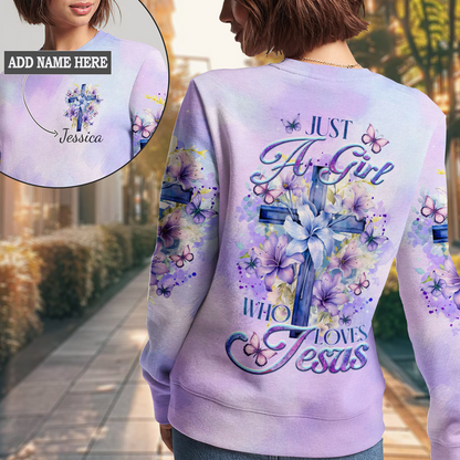 Just A Girl Who Loves Jesus Sweatshirt 1