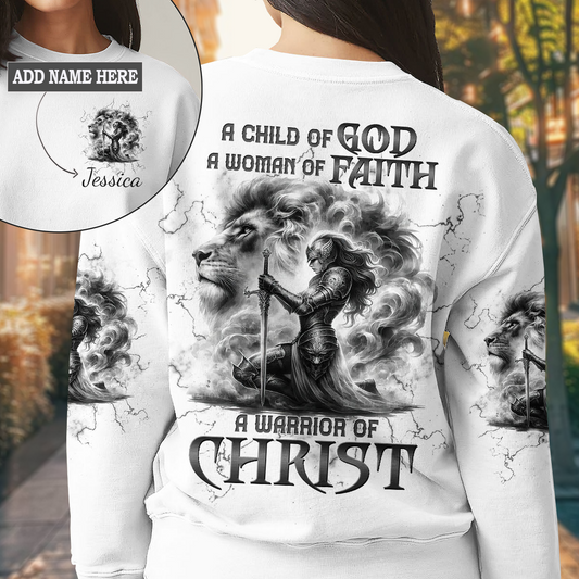 A Child Of God A Woman Of Faith Women's All Over Print Sweatshirt