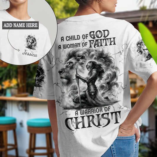 A Child Of God A Woman Of Faith Women's All Over Print Tshirt