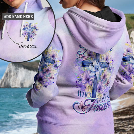 Just A Girl Who Loves Jesus Hoodie 1