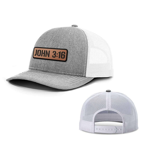 John 316 Leather Patch Hats