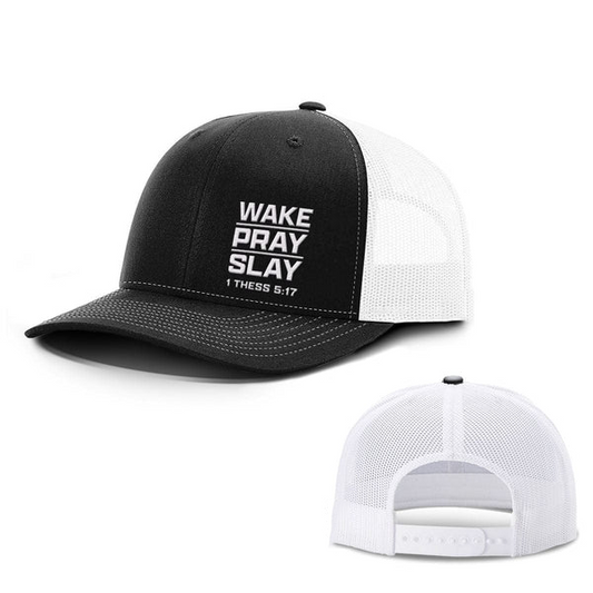 Wake Pray Slay Lower Left Hats