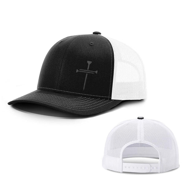 Nail Cross Lower Left Blackout Version Hats