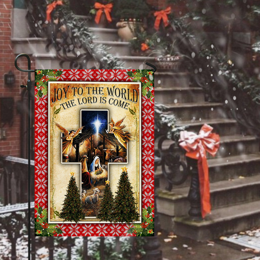 Baby Jesus Christmas FLAGWIX  ™ Joy To The World The Lord Is Come Flag
