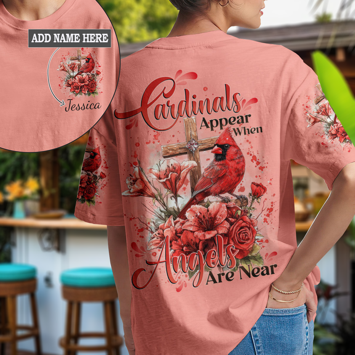 When Cardinals Appear Angels Are Near T-Shirt 2