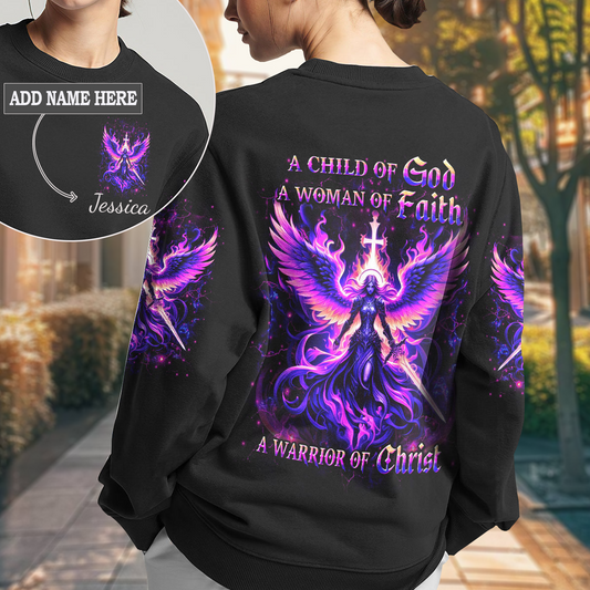 A Child Of God A Woman Of Faith Women's All Over Print Sweatshirt 2