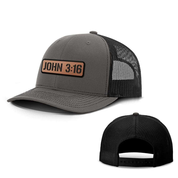 John 316 Leather Patch Hats