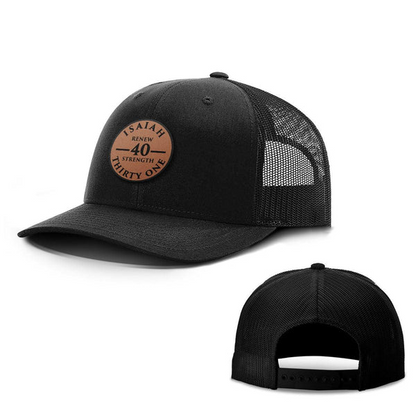 Isaiah 40 Thirty One Leather Patch Hats