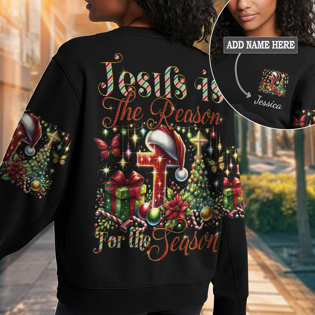 Jesus The Reason Christmas Sweatshirt 3