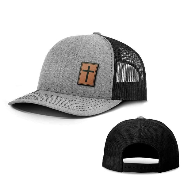 Cross Leather Patch Hats