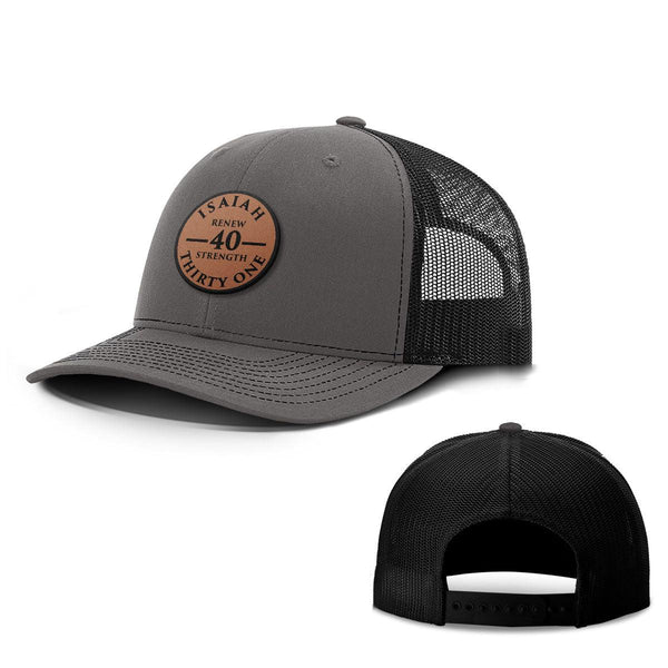 Isaiah 40 Thirty One Leather Patch Hats