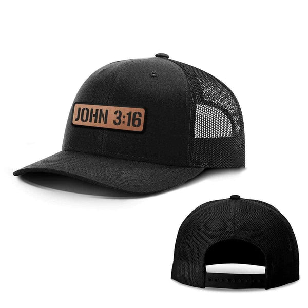 John 316 Leather Patch Hats