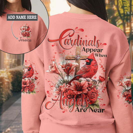 When Cardinals Appear Angels Are Near Women's Sweatshirt 2