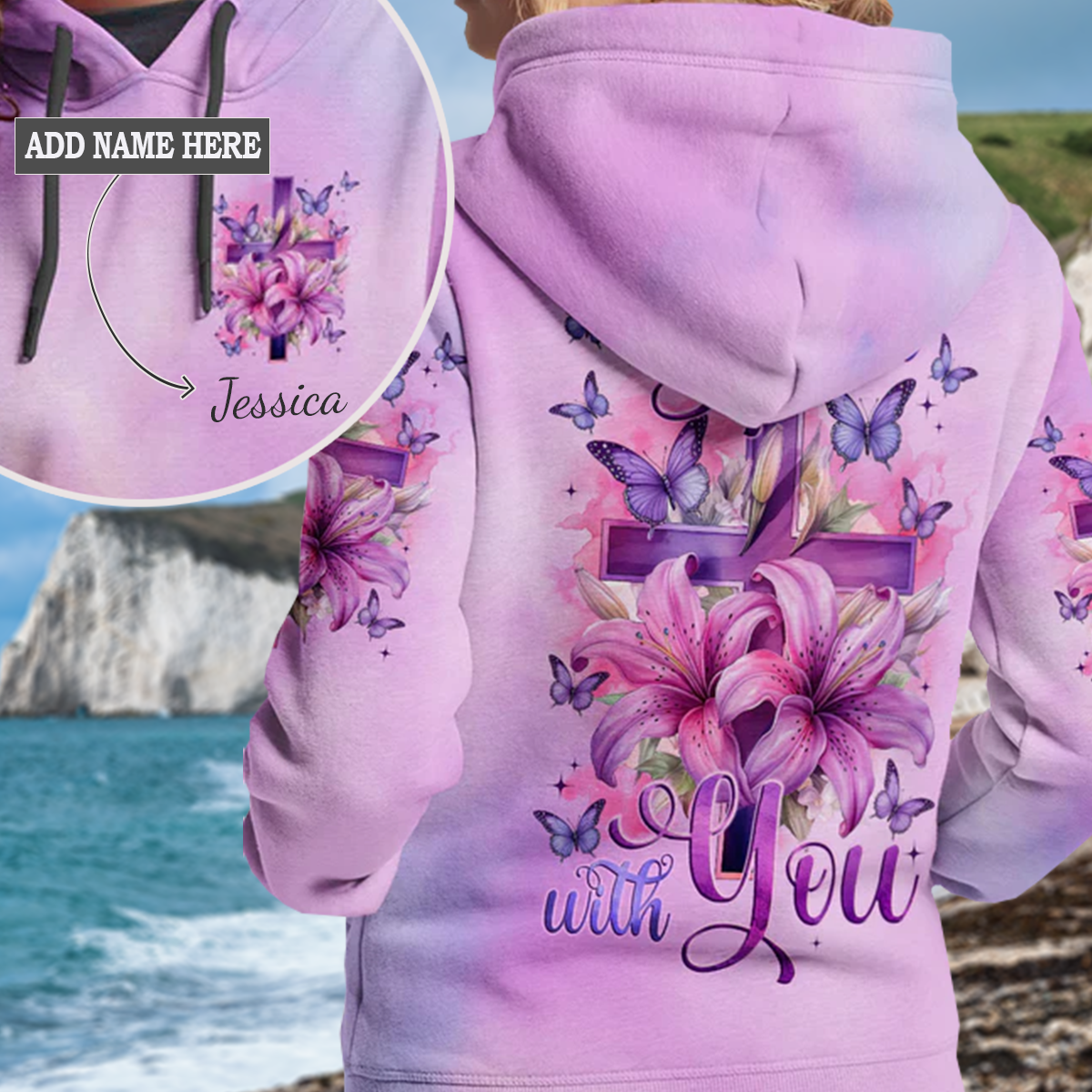 God Is With You Women's All Over Print Hoodie