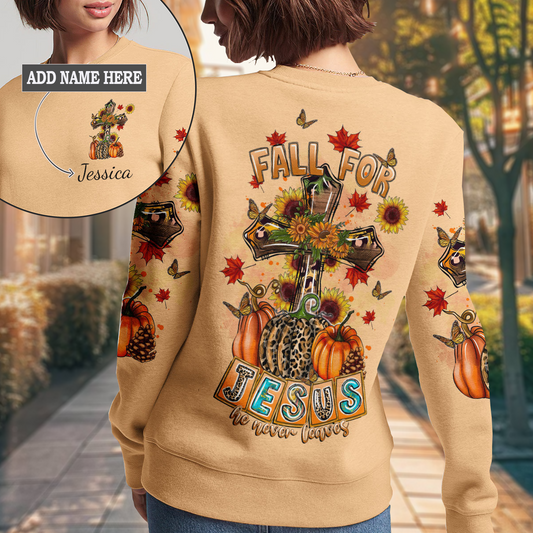 Fall For Jesus Autumn Women's All Over Print Sweatshirt