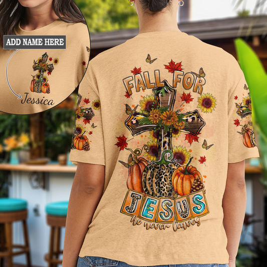 Fall For Jesus Autumn Women's All Over Print T-Shirt