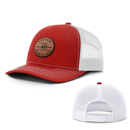 Isaiah 40 Thirty One Leather Patch Hats