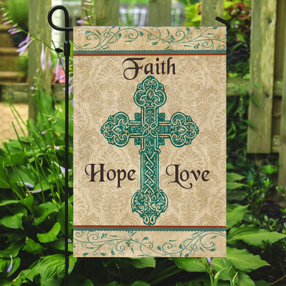 Jesus Flag Faith Hope Love Cross Flag