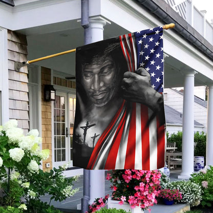 Jesus Flag Black Jesus American US Flag