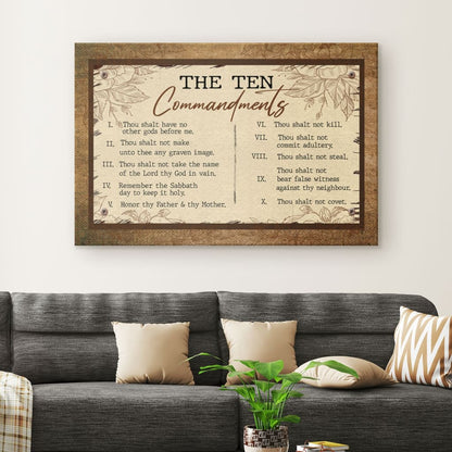 10 Commandments Wall Art Canvas