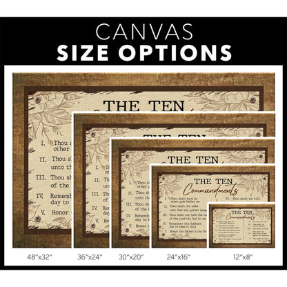 10 Commandments Wall Art Canvas