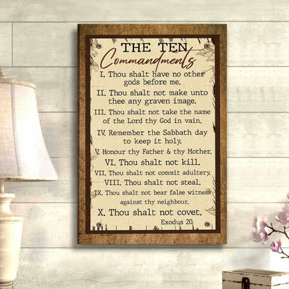 10 Commandments Wall Art Canvas