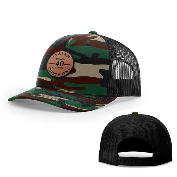 Isaiah 40 Thirty One Leather Patch Hats