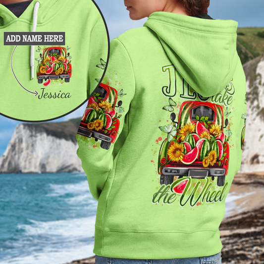 Jesus Take The Wheel Watermelon Women's All Over Print Hoodie 6