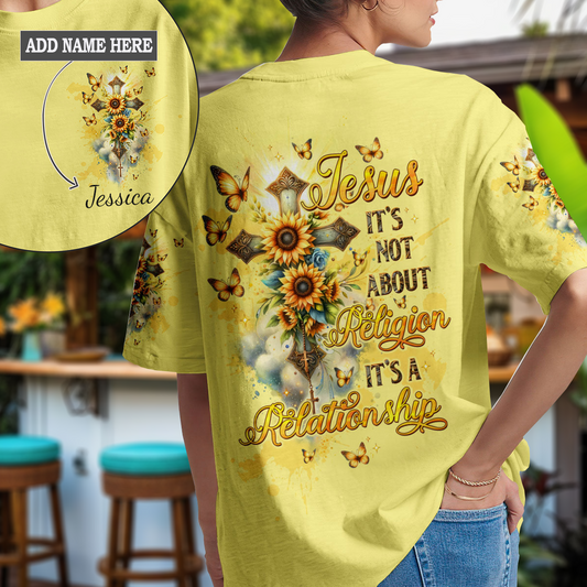 Jesus It's A Relationship Sunflower T-Shirt