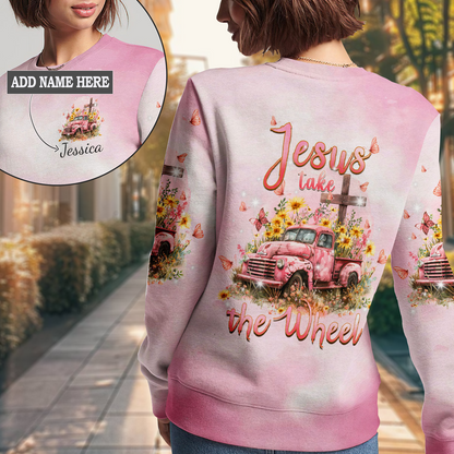 Jesus Take The Wheel Flower Truck Sweatshirt 12