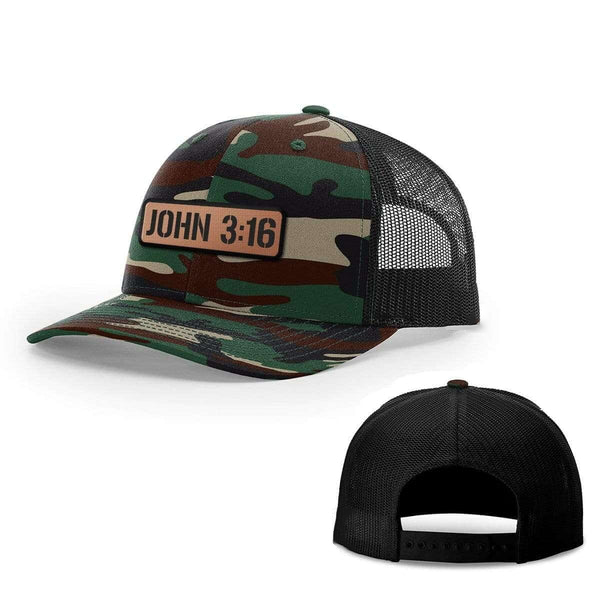 John 316 Leather Patch Hats