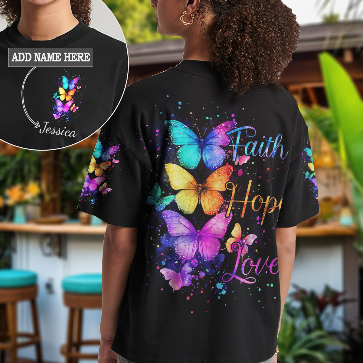 Faith Hope Love Butterflies T-Shirt