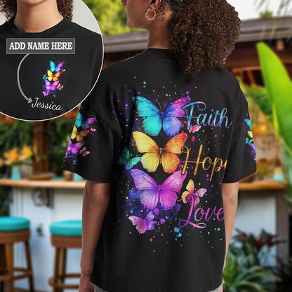 Faith Hope Love Butterflies T-Shirt