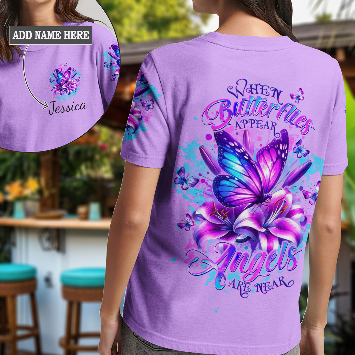 When Butterflies Appear Angels Are Near T-Shirt