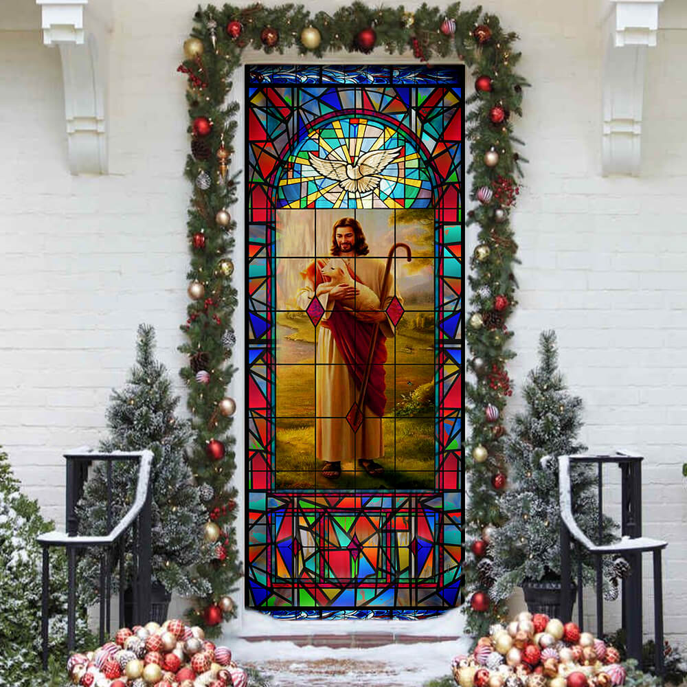 Jesus And The Sheep Door Cover