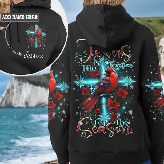 Jesus The Reason Cardinal Christmas Women's All Over Print Hoodie