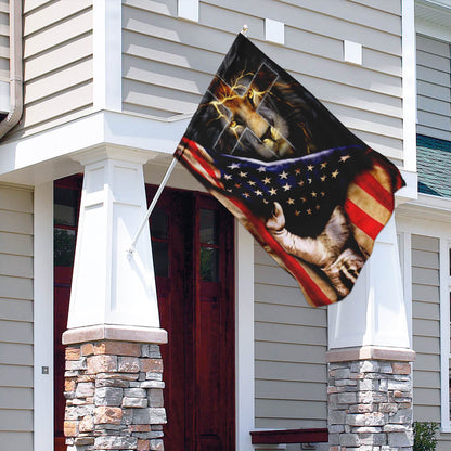 Christian Lion Cross Flag
