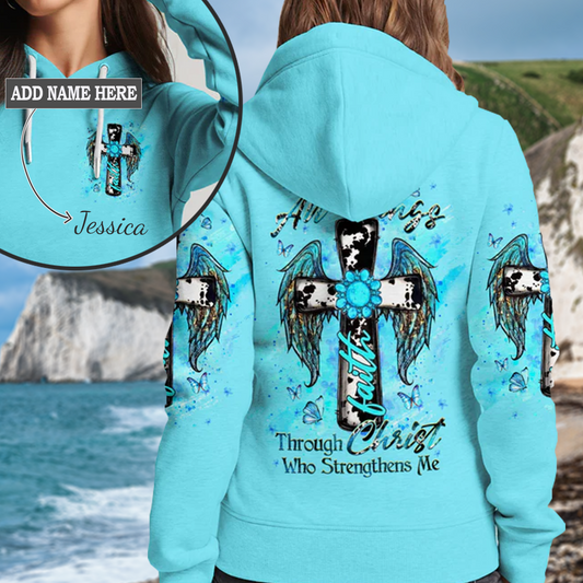 I Can Do All Things Women's All Over Print Hoodie 2