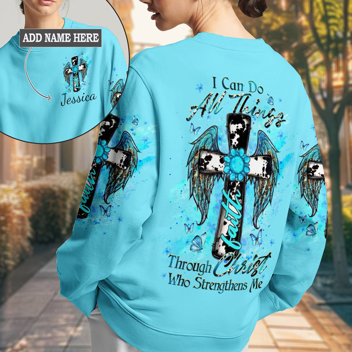 I Can Do All Things Women's All Over Print Sweatshirt 2