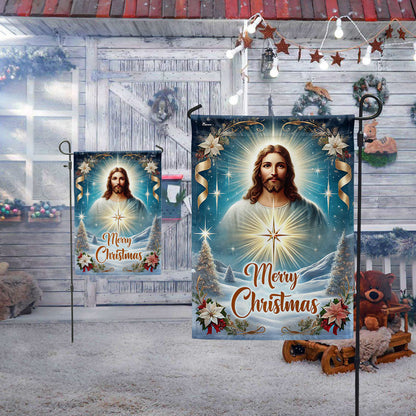 Jesus Christ Christmas Flag