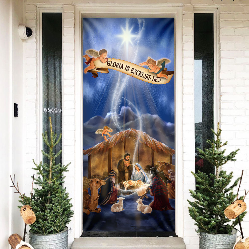 Nativity Scene Door Cover, Jesus Is Born