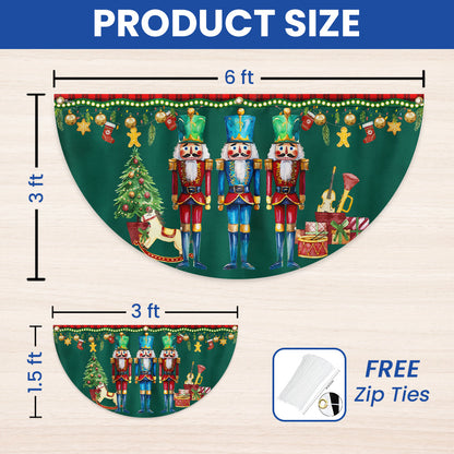Nutcracker Merry Christmas Non-Pleated Fan Flag