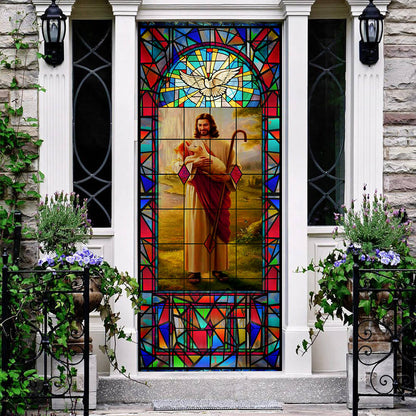 Jesus And The Sheep Door Cover