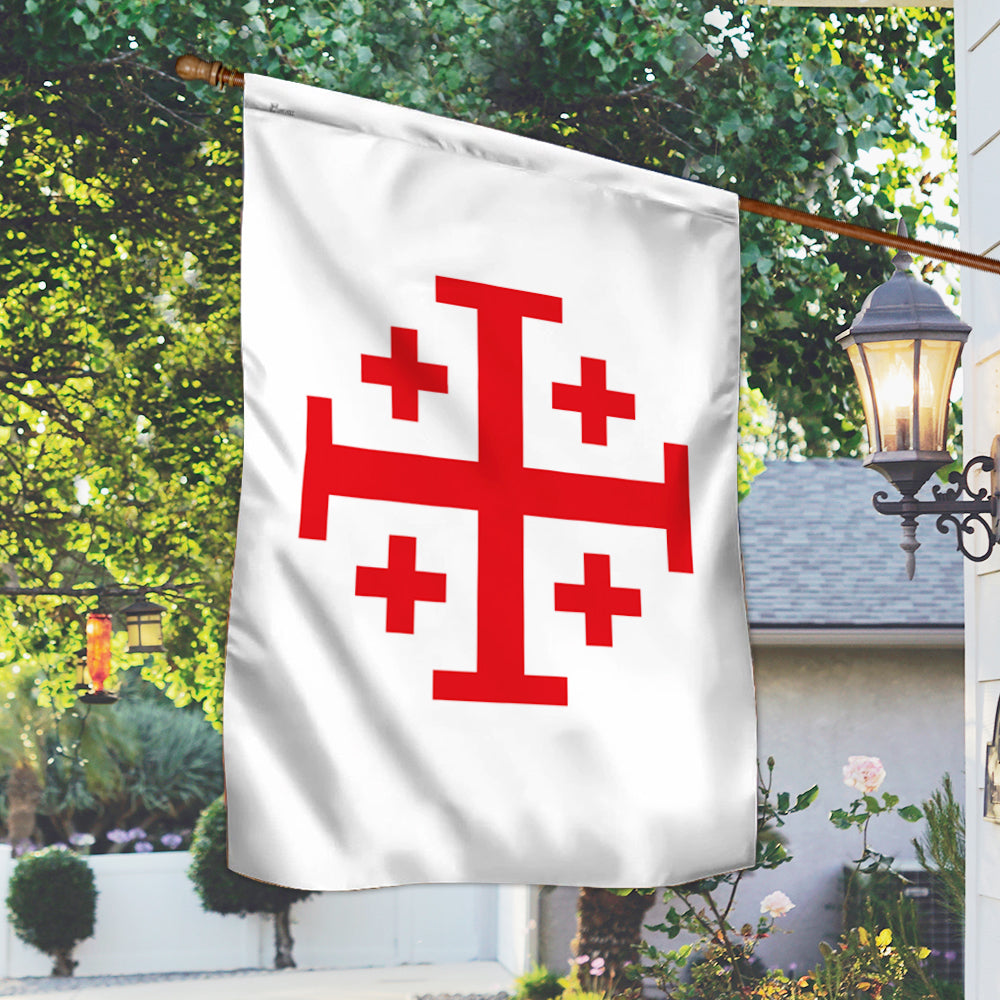 Jerusalem Catholic Cross Flag Crusader Flag