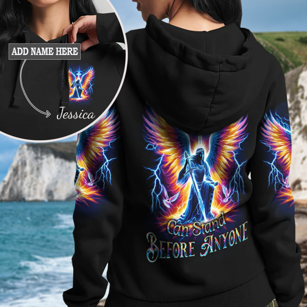 She Who Kneels Before God Women's All Over Print Hoodie