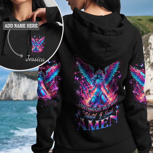 The Devil Saw Me With My Head Down Women's All Over Print Hoodie