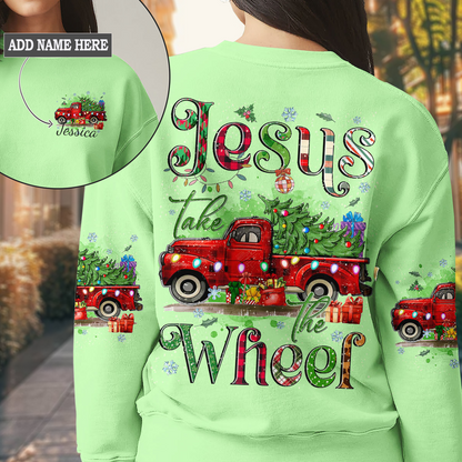 Jesus Take The Wheel Christmas Women's All Over Print Sweatshirt 3