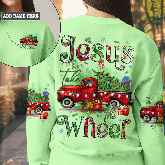 Jesus Take The Wheel Christmas Sweatshirt 3