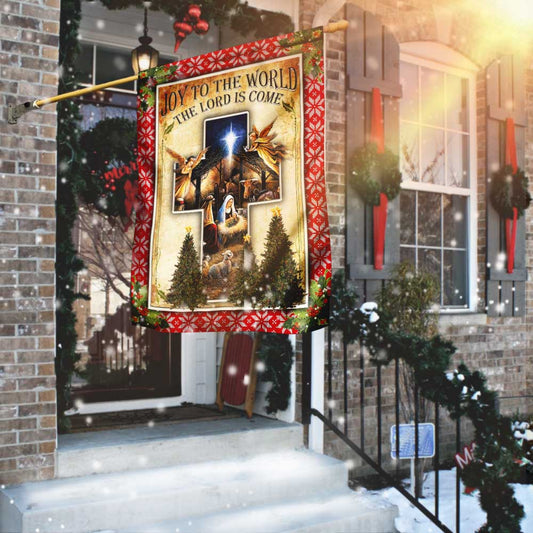 Baby Jesus Christmas FLAGWIX  ™ Joy To The World The Lord Is Come Flag