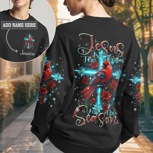 Jesus The Reason Cardinal Christmas Sweatshirt